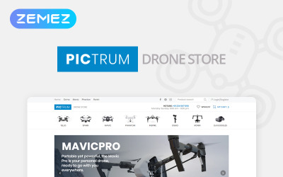 Pictrum - Drone Store ECommerce Minimal Elementor