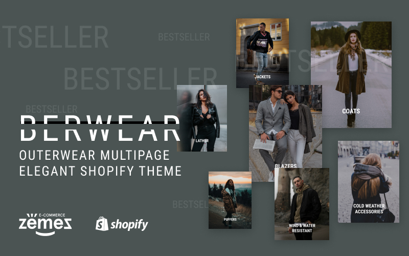 "BERWEAR - Fashion Multipage Elegant" thème Shopify adaptatif #77541 - screenshot