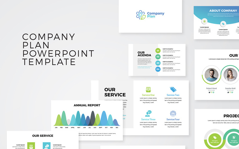 Company Plan - PowerPoint template PowerPoint Template
