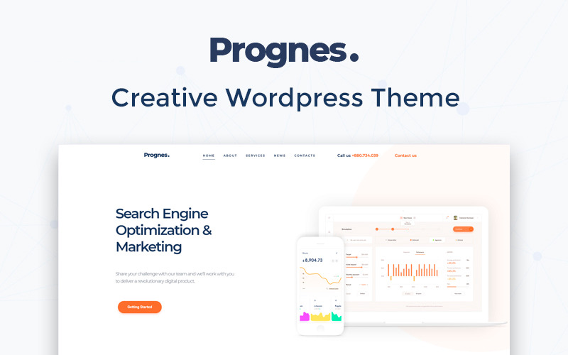 Prognes - Consulting Multipurpose Clean WordPress Elementor Theme WordPress Theme