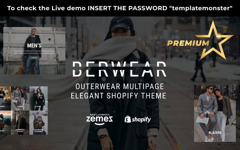 Tema Shopify "BERWEAR - Fashion Multipage Elegant" #77541