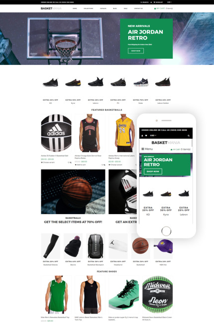 Kit Graphique #77629 Basketball Ecommerce Web Design - Logo template Preview