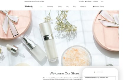Skin beauty - Cosmetics Store Clean Shopify Theme