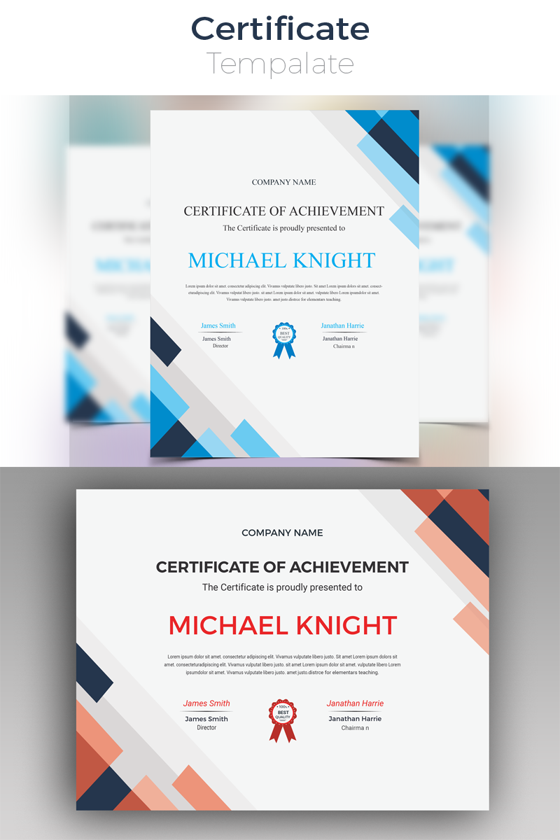 Michael Knight Corporate Modern Certificate Template
