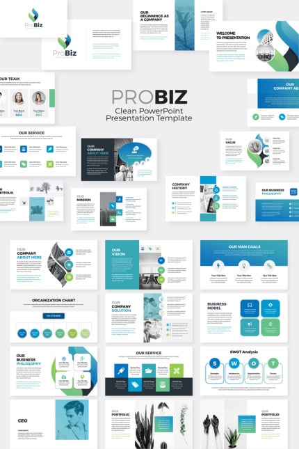 Template #77690 Powerpoint Business Webdesign Template - Logo template Preview