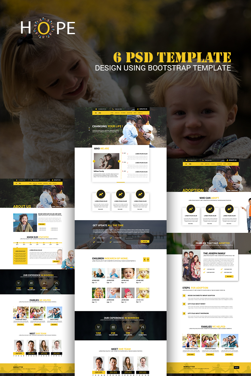 "Hope" - PSD шаблон №77638