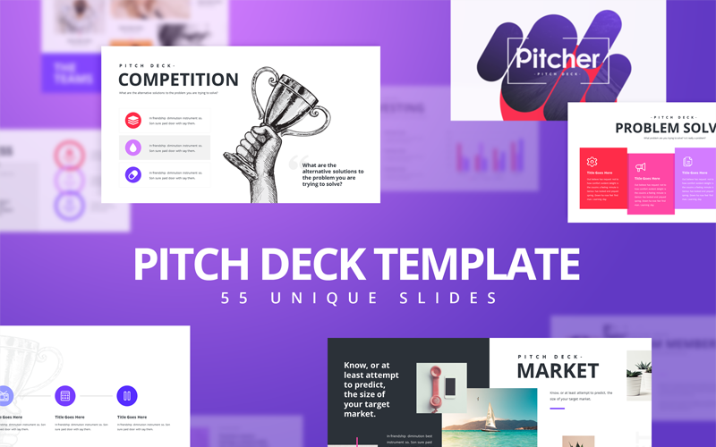 Pitcher-Multipurpose Pitch Deck PowerPoint template PowerPoint Template