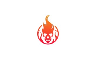 Skull Fire Logo Template