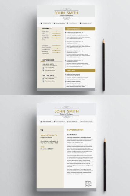 Template #77712 Resume Cover Webdesign Template - Logo template Preview