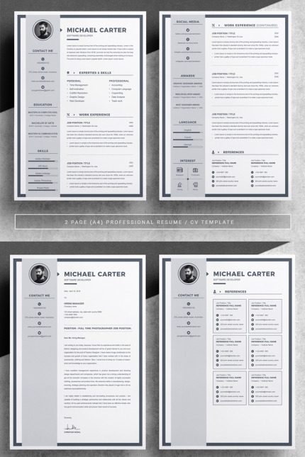 Template #77720 Resume Cv Webdesign Template - Logo template Preview