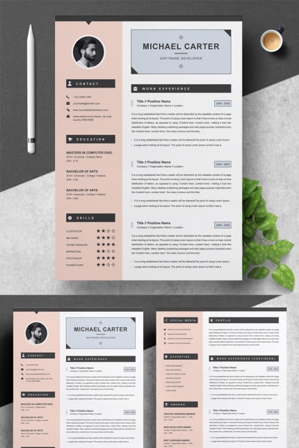 Template #77727 Resume Cv Webdesign Template - Logo template Preview