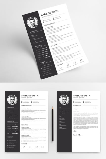 Kit Graphique #77729 Resume Cv Divers Modles Web - Logo template Preview