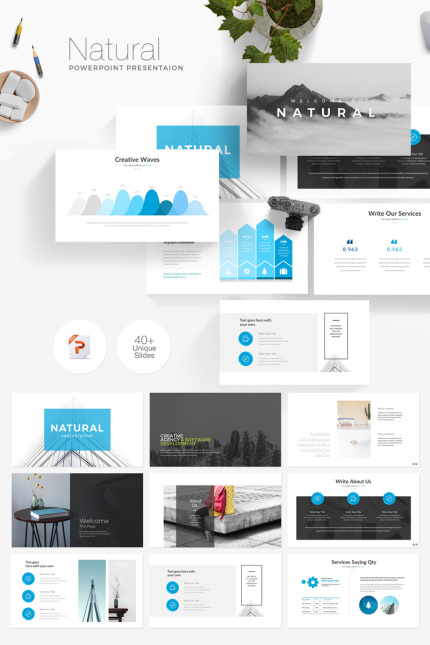 Template #77837 Powerpoint Business Webdesign Template - Logo template Preview