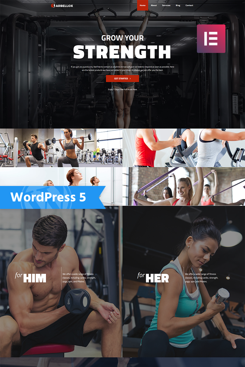 Barbellox - Gym Multipurpose Modern WordPress Elementor Theme