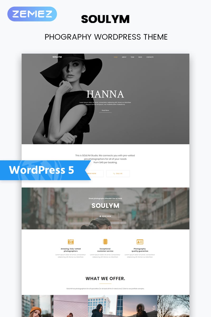 Responsive Soulym - Photography Multipurpose Modern Elementor Wordpress #77828
