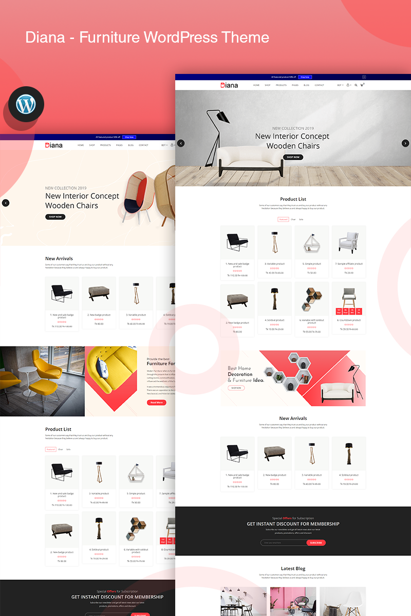 Diana - Furniture WooCommerce Theme