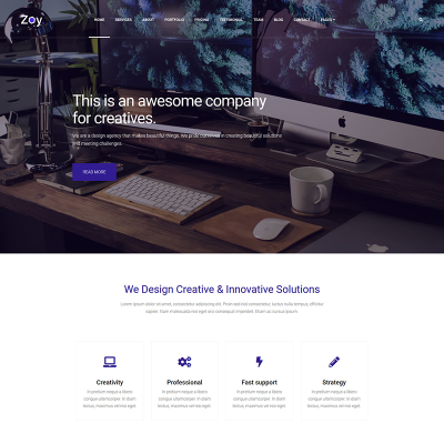 Zoy - Minimal and Creative SaaS Landing Page Template
