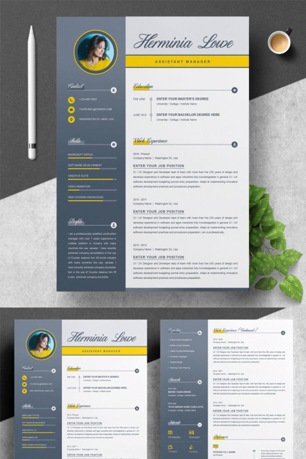 Template #77949 Resume Cv Webdesign Template - Logo template Preview