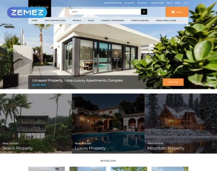 Real Estate - Real Estate Agency Clean OpenCart Template
