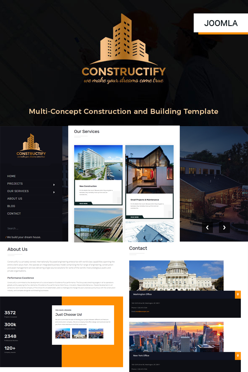 "Constructify- Construction and Building" thème Joomla adaptatif #77943