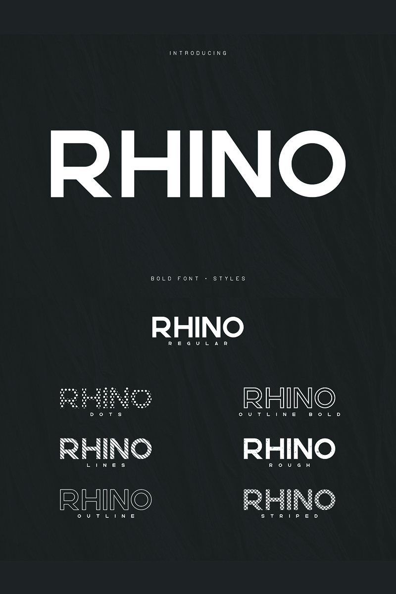 single line font rhino