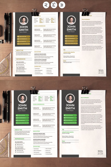 Template #78126 Resume Cover Webdesign Template - Logo template Preview