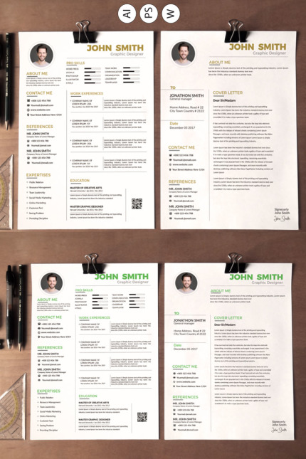 Template #78174 Resume Cover Webdesign Template - Logo template Preview