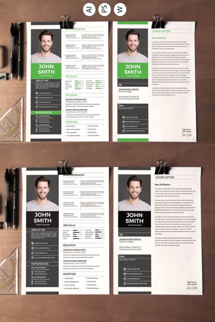 Template #78188 Resume Cover Webdesign Template - Logo template Preview