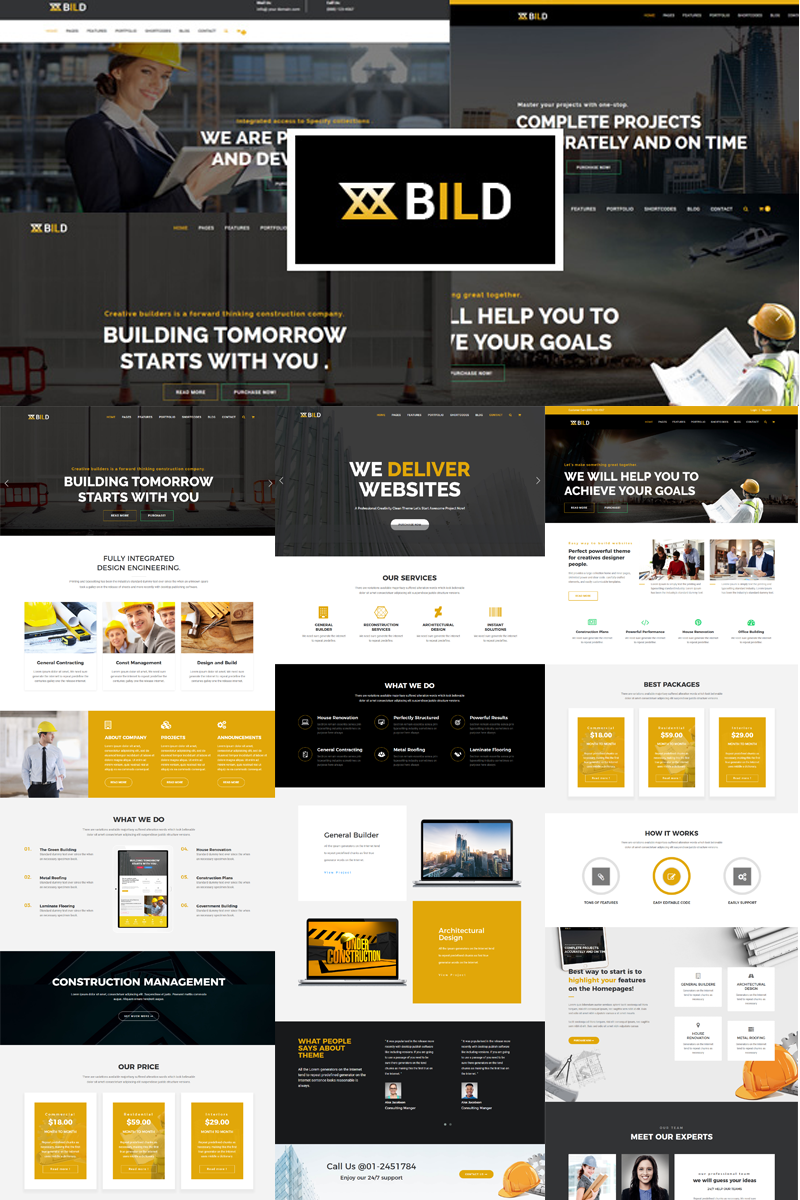 Reszponzív Bild | Building, Construction Joomla sablon 78118