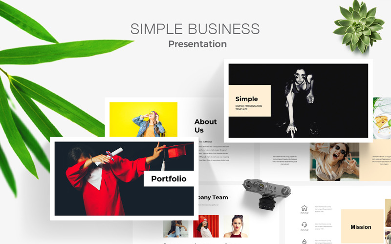Simple Business PowerPoint template PowerPoint Template