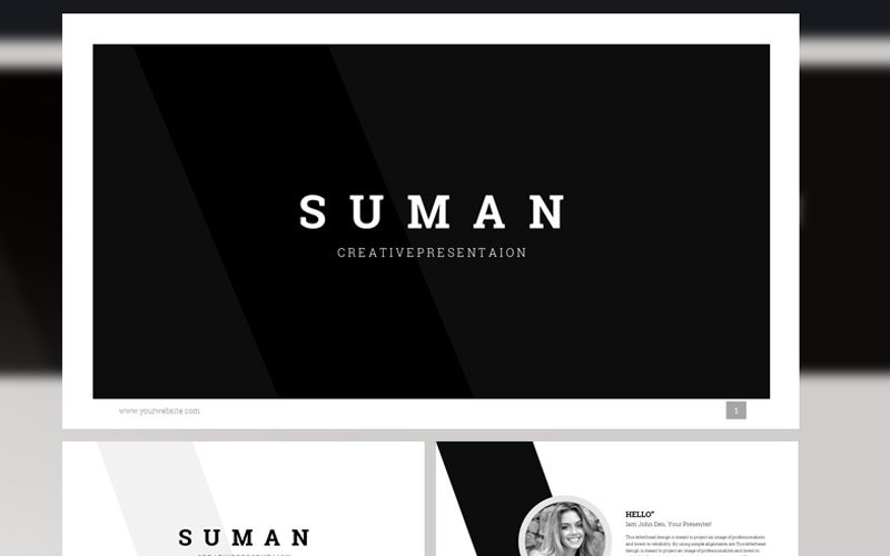Suman - Minimal PowerPoint template PowerPoint Template