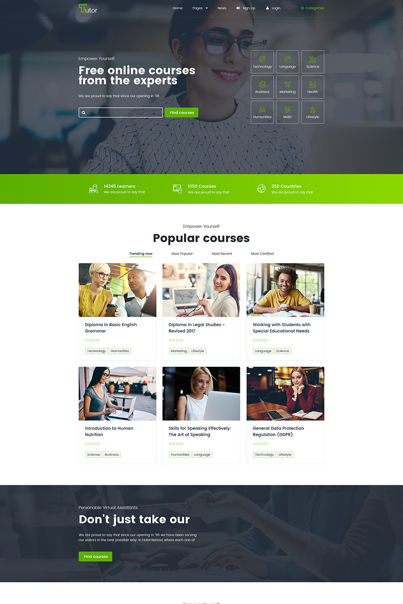 Tutor - Online Tutorials and Courses Template Web №78116