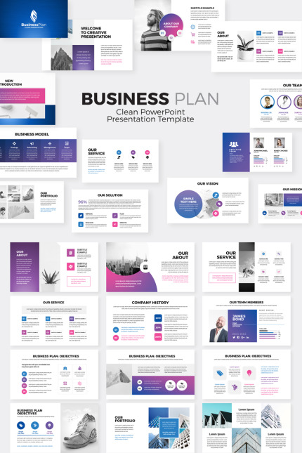 Template #78201 Powerpoint Business Webdesign Template - Logo template Preview