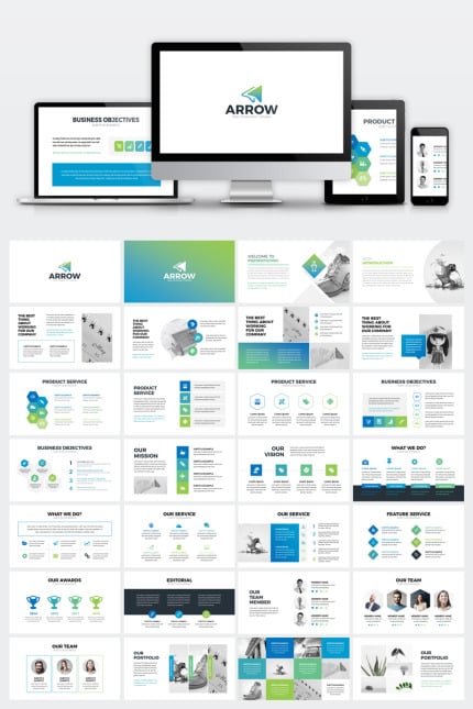 Template #78372 Powerpoint Business Webdesign Template - Logo template Preview