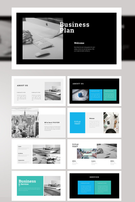 Template #78392 Powerpoint Business Webdesign Template - Logo template Preview