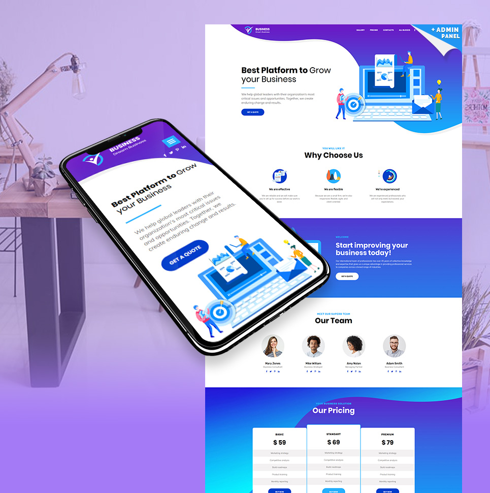 Business Corporate Landing Page Template 78303