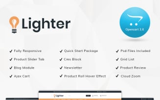 Lighter Light Store OpenCart Template