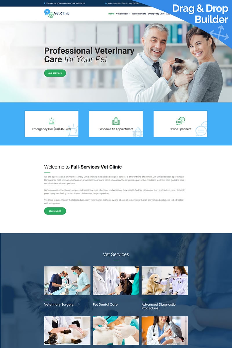 Vet Clinic - Veterinary Moto CMS 3 Template