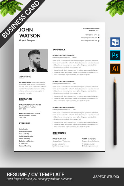 Template #78463 Page Resume Webdesign Template - Logo template Preview