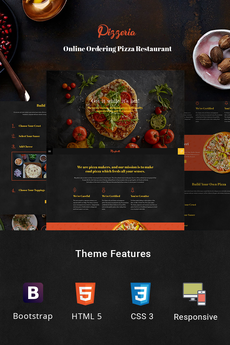 Bootstrap Pizzeria Pizza Maker  Sitesi Şablonu 78480