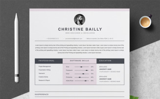 Christine Bailly Resume Template