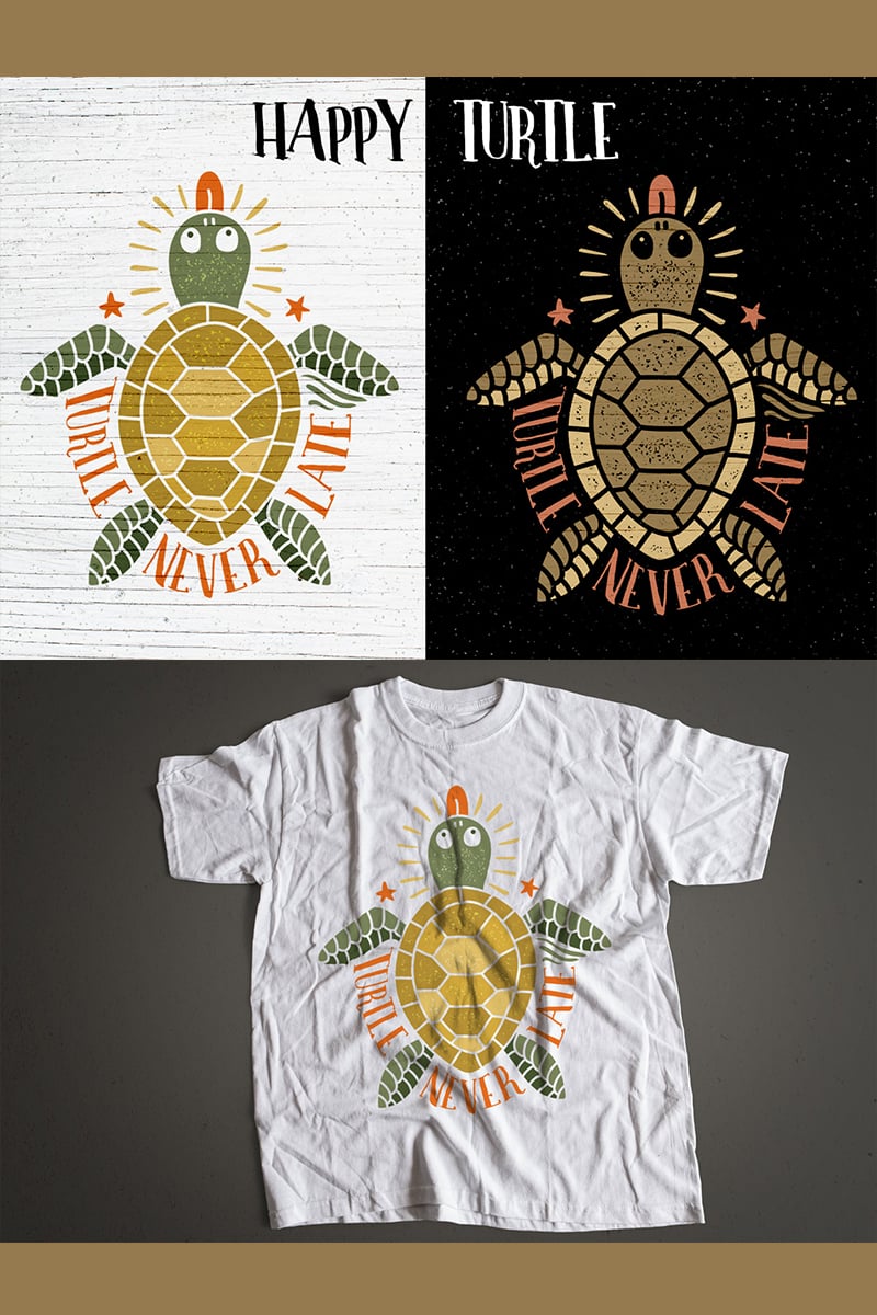 Happy Turtle Illustration - screenshot