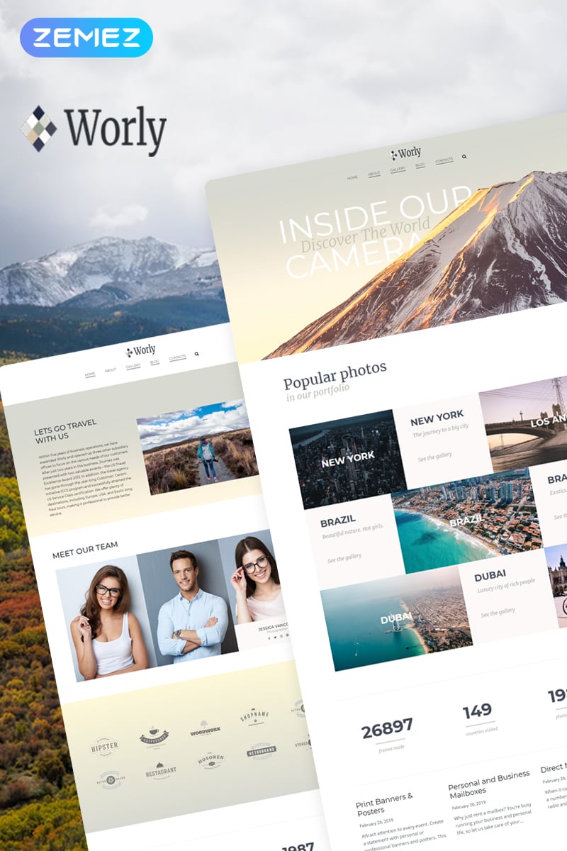 Responzivní WordPress motiv "Worly - Photography Multipurpose Modern Elementor" #78481