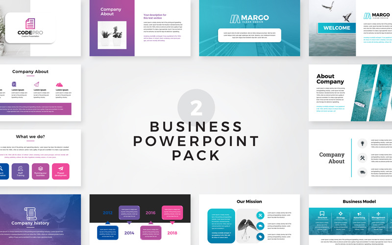 2 Business PowerPoint template PowerPoint Template