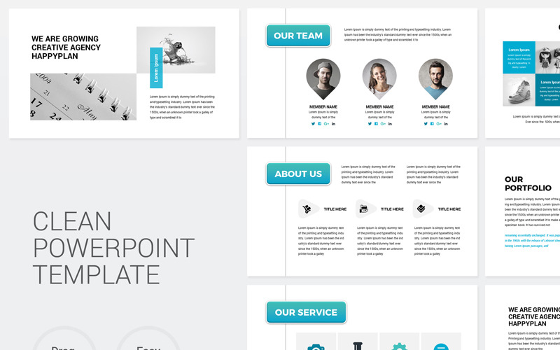 Company Clean PowerPoint template PowerPoint Template