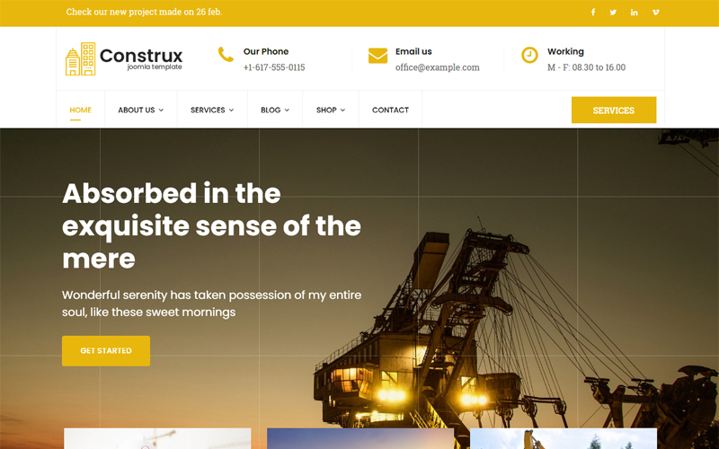 Construx - Construction & Building Business with Page Builder Template Joomla №78584