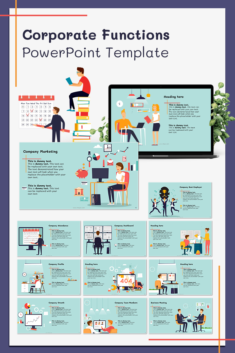 "Corporate Functions" modèle PowerPoint #78567 - screenshot