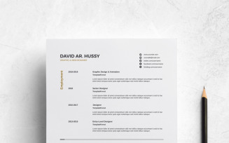 David Ar. Hussy Resume Template