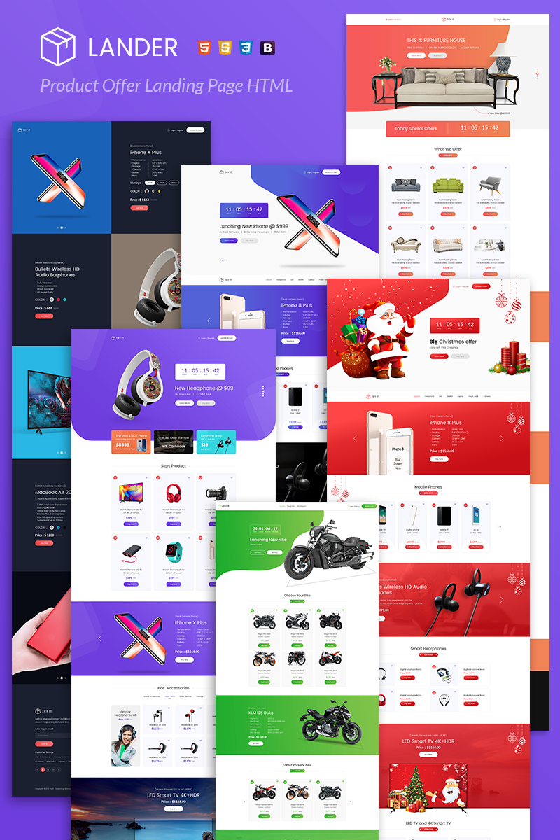 Lander Product Offer Landing Page Template