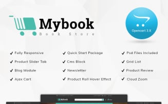 Mybook Book Store OpenCart Template